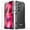 Red, variant on Dteck for Samsung Galaxy S25 Ultra Case, 3 in 1 Shock Absorption Slim Fit Bumper Metal Cover with Tempered Glass Screen Protector Camera Lens Protector for Samsung Galaxy S25 Ultra 6.9" 2025,Black