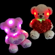 Light Up Teddy Bear Plush I Love You Gift Valentines Day Mothers Day Anniversary Baby Shower Oso De Peluche (Color May Vary)