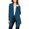 thumbnail image 3 of Made by Johnny Women's Off-Duty Open Front Cardigan M TEAL, 3 of 6