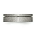 thumbnail image 4 of Auriga Fine Jewelry Titanium Grooved 6mm Band for Men Size- 12.5, 4 of 6