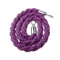 thumbnail image 4 of serony 59 Inches Twisted Barrier Velvet Rope Queue Rope Queue Velvet Rope Crowd Control for Posts Stands Purple, 4 of 9