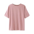 thumbnail image 4 of Womens Tops Short Sleeve Loose T Shirt Fashion Clothes Blouses Dressy Casual Women, 4 of 5