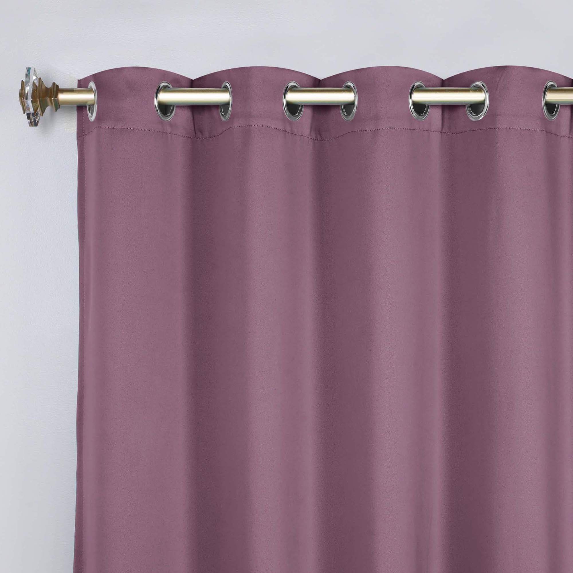 Superior Blackout Solid Light Filtering Grommet Curtain Panel Set, 42" x 96", Wisteria
