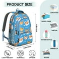 thumbnail image 5 of Cartoon Corgi Backpack for School,Cute School Bag,Schoolbag with Adjustable Shoulder Straps & Padded Back,16.9 Inch, 5 of 5