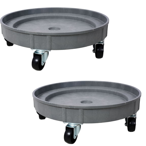 Heavy Duty Durable Plastic Drum Dolly 30/55 Gallon 900 lb. Capacity Industrial Wheels - Efficiently Move Barrels Safely & Smoothly