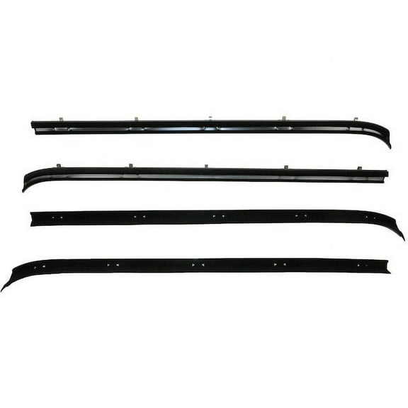 Door Window Belt Weatherstrip 4 Piece Set - Compatible with 1973 - 1980 Chevy C10 Suburban 1974 1975 1976 1977 1978 1979