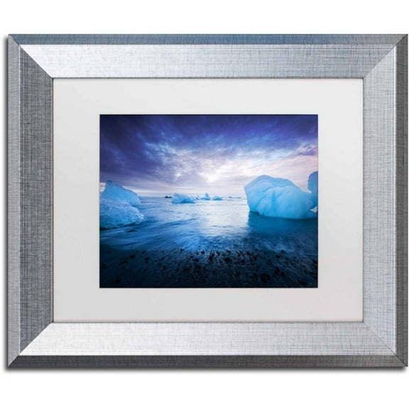 Trademark Fine Art 'Leave a Trace' Canvas Art by Philippe Sainte-Laudy, White Matte, Silver Frame