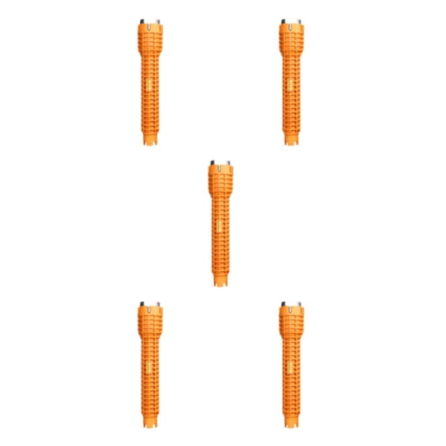 Justharion 8IN1 Multi-purpose Sink Installer Basin Wear-resistant Repair Plumbing Kitchen Hand Tools Pipe Extractor Orange 5Set