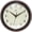 Mahogany, variant on Infinity Instruments Retro Round Metal Wall Clock, Meadow Mist, 9.5"