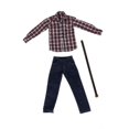 thumbnail image 1 of Conjunto de Ropa 5x 1/6 para Figura de 12 "Camisa de Manga Larga Rojos Cinturón de Jeans Azul, 1 of 5