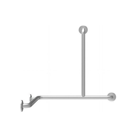 Bradley 8122-035000 - Corner Shower Grab Bar, 24" x 26" x 26", Concealed, 1-1/2 OD - Safety Grip - Left Hand