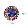 thumbnail image 6 of Kripyery Brooch Badge Electroplating Rhinestone Geometric Shape Temperament Ornamental Dress Up Rust-resistant Flower-Shaped Round Brooch Pin Jewelry Accessories, 6 of 8