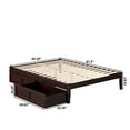 thumbnail image 7 of AFI Colorado 14" Queen Wood Platform Bed Frame with Set of 2 Storage Drawers, Espresso, 7 of 7