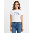 thumbnail image 2 of USA Patchwork Women's Graphic Baby Tee with Short Sleeves, Sizes XXS-XXL, 2 of 4