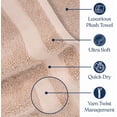 thumbnail image 4 of A1 Home Collections LLC Delara Organic Cotton Luxuriously Plush  Hand Towel Pack of 2 |GOTS & OEKO-TEX Certified |650 GSM Long Staple | Quick Dry &, 4 of 7