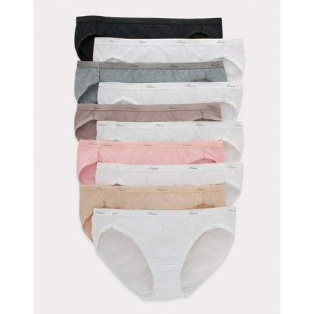 Hanes Women s Cotton Bikini Underwear  Cool Comfort  10-Pack Assorted 9