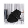 thumbnail image 2 of Women Autumn Winter Bucket Hat Warm Wool Windproof Fisherman Hat Double-Sided Wearable Cap, 2 of 5