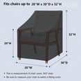 thumbnail image 2 of Seralis Outdoor Chair Covers 28"x30"x32" Black Patio Chair Cover 420D Heavy Duty Waterproof 2 Pack, 2 of 11