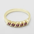 thumbnail image 4 of LBG British Made 10k Yellow Gold Natural Pink Tourmaline Womens Eternity Ring - 33 size options - Sizes 4 to 12 Available, 4 of 6