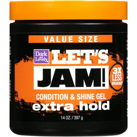 SoftSheen-Carson Let's Jam! Shining and Conditioning Hair Gel, Extra Hold, For all Hair Types, Styling Gel Also Great for Braiding, Twisting & Smooth Edges, Value Size, 14 (Best Hair To Use For Micro Braids)