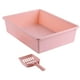 thumbnail image 2 of Bandeja de arena para gatos, cajas de arena para gatos de perfil bajo para gatos de interior, arena para gatos para hámsteres, gatitos de animales , Rosado, 2 of 8