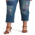 thumbnail image 3 of Ralph Lauren Women's Patchwork Relaxed Tapered Jeans Blue Size 14W, 3 of 3