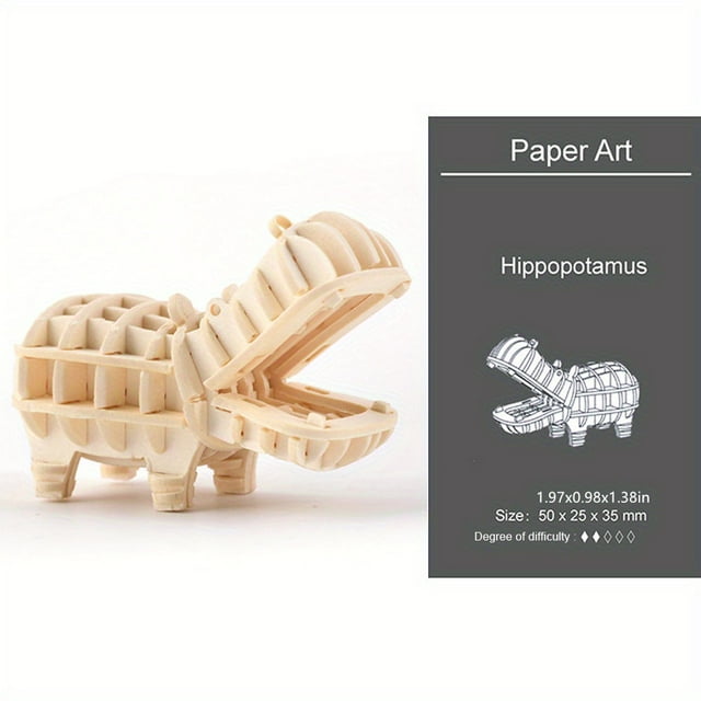 3D Puzzle Animal Assembly Kit Decoratio, Children Animal Puzzle,3D DIY Puzzle Model,Home Office Creative Ornament 3D Model Ornament Children Adult Teenager Gift