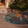thumbnail image 5 of Daiia Colorful Graffiti Abstract Eye Drawing Merry Christmas Tree Skirt , Xmas Large Lace-up Tree Skirt, Santa Snowflakes Rustic Home Decorations New Year Party Farmhouse Decor-30", 5 of 6