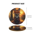 thumbnail image 5 of Xecao Sunset Maple Tree Fox for MDF Cork Coaster 4 Pcs,Drink Coasters,Suit for House Warming Gifts New Home ,Coffee Table Decor-Round Shape, 5 of 7