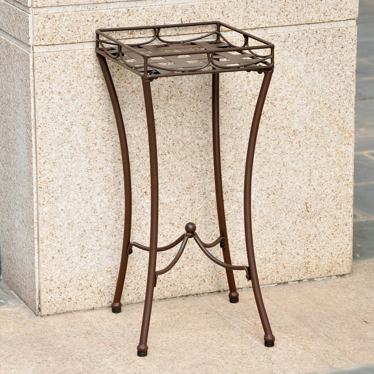 International Caravan Santa Fe Iron Nailhead Rectangular Plant Stand International Caravan Santa Fe Iron Nailhead Rectangular Plant Stand