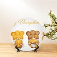 thumbnail image 6 of Salouo Pumpkin Pie Gnome Pattern Bone China Decorative Plate,Holiday Decor Decorative Ceramic Plates with Stand Elegant Home DéCor for Hallway/Living Room/Bedroom-8in, 6 of 6