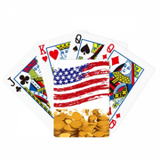 Stars And Stripes Specific America Country Flag Gold Playing Card Classic Game