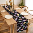 thumbnail image 3 of Table Runner 72 Inches Long for Kitchen Dining, Spring Flowers Dresser Scarf Farmhouse, Dining Table Decorations for Wedding/Parties, Watercolor Floral Vintage Black 14 x 72 In, 3 of 8