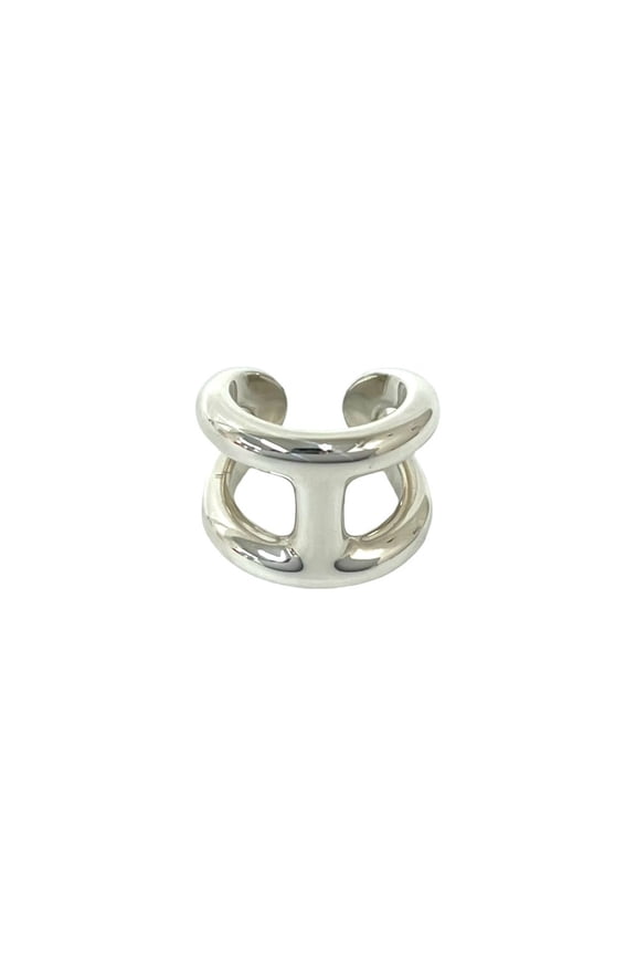 Pre-Owned HERMES Osmos GM Sterling Silver 925 Ring, Women's/Men's Accessory, Silver, Item...