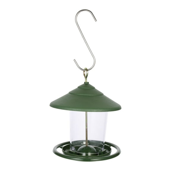 Tineasur Outdoor Bird Feeder Set with Hook, Green Hanging Hummingbird Feeder for Garden and Patio
