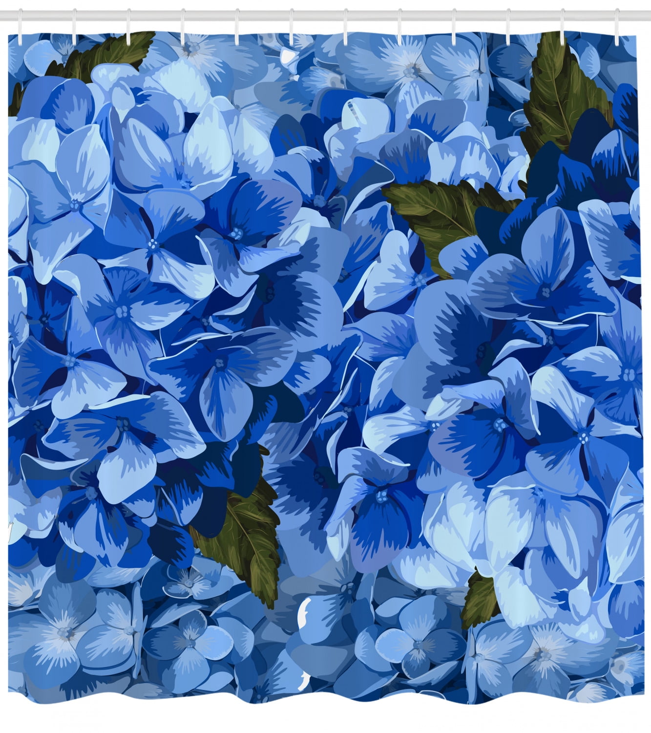 Vintage Blue Shower Curtain Bundles Of Blue Hydrangea Hortensis
