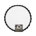 thumbnail image 2 of (4 pack) Thyme & Table Placemat, White Crochet with Black Trim, 15" Round, 2 of 5