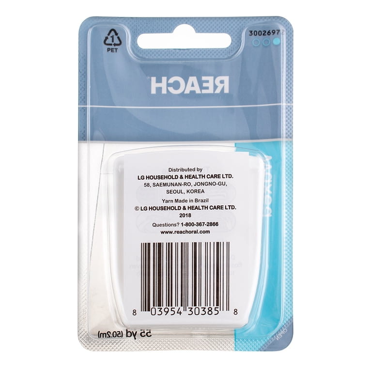 REACH Unflavored Waxed Dental Floss, 55 yds (Pack of 12) - Walmart.com
