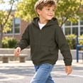 thumbnail image 5 of Junboys Boys Hooded Zip-Up Hoodie Fall - Jacket Boys Jacket Casual Sporty Outerwear for School Travel, Long Sleeve Zip Up Hoodie with Pockets, 5 of 8