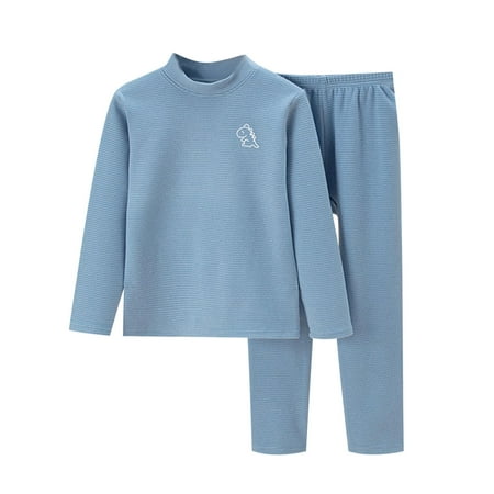 VNKIDY Autumn Winter Children Warm Loungewear Tops Pants Sets Velvet Baby Long Sleeve Boys Girls High Neck Home Wear Outfits Sets Breathable