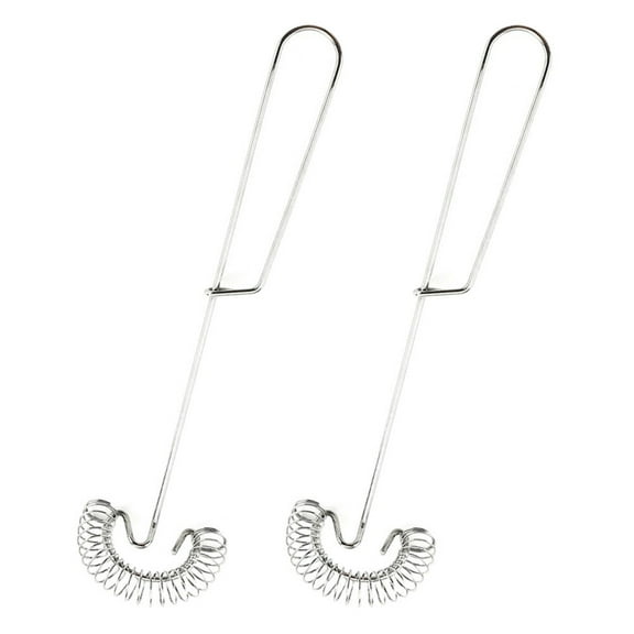 HONMEET 2Pcs Stainless Steel Wire Whisk for Cooking Spring Coil Egg Whisking Tool in Silver