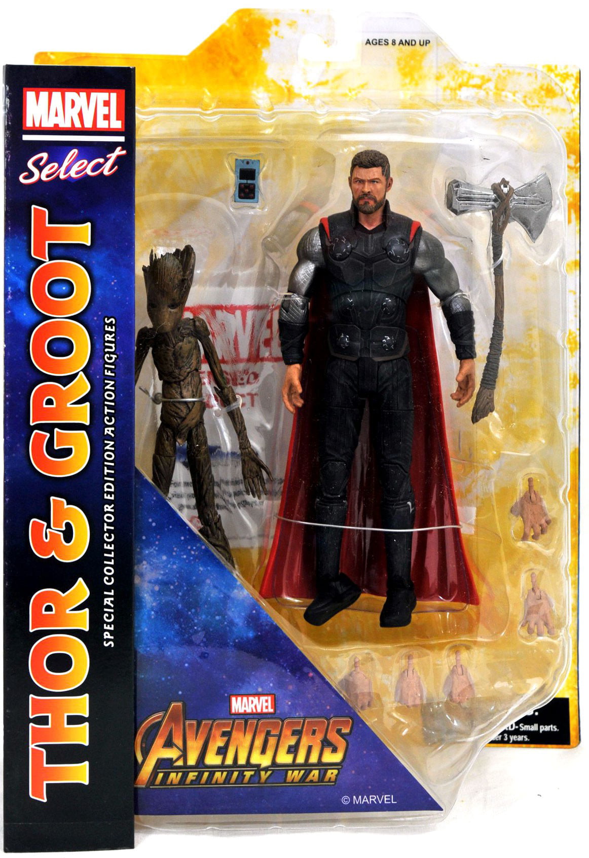 Marvel Select The Mighty Thor 7in Action Figure Movie Diamond Toys Avengers for sale online 