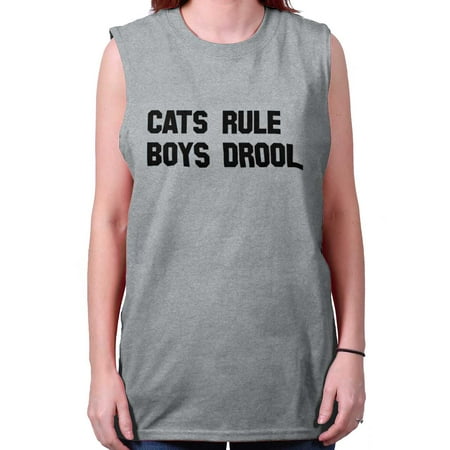Brisco Brands Crazy Cats Rule Boys Drool Muscle Tank Top For (Best Runes For Tank)