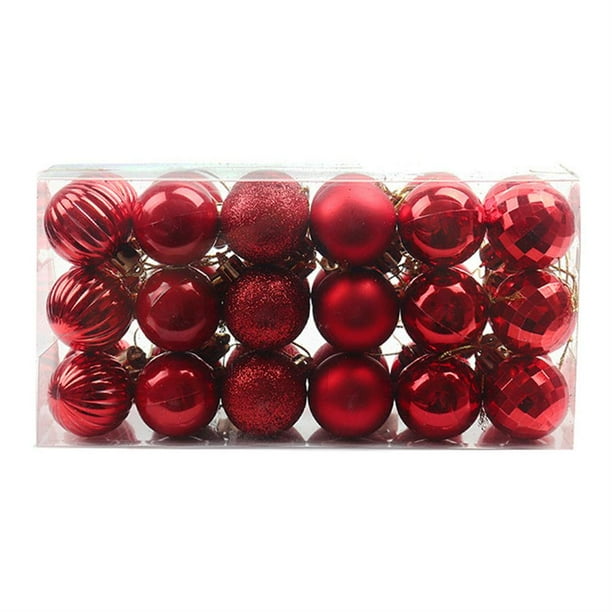 Adornos Navideños Decoración De Árbol De Navidad Bolas De Plástico De Navidad Inastillables Adornos Para Decoración De Aniversarios Y Fiestas 36 Unids/Set 4 Cm Inevent HA044571-05