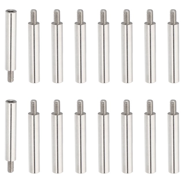 Postes de Extensión de Álbum de Scrapbook 36x5mm, 16Pcs Reemplazos de Poste de Acero Inoxidable para Encuadernación de Álbum de Fotos Recargable