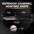 thumbnail image 2 of Oerla OLK-D47 Fixed Blade Knife D2 Steel Outdoor Camping Knife with G10 Handle Waist Clip EDC Kydex Sheath, 2 of 7