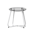 thumbnail image 7 of Evajoy Outdoor Stainless Steel Circle End Table, White, 7 of 7