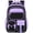Black and Purple, variant on DAKIMOE School Backpack for Teens Cute Girlish Middle High School Bookbag Large Capacity Lightweight Waterproof Daypack for College Students, Black and Pink