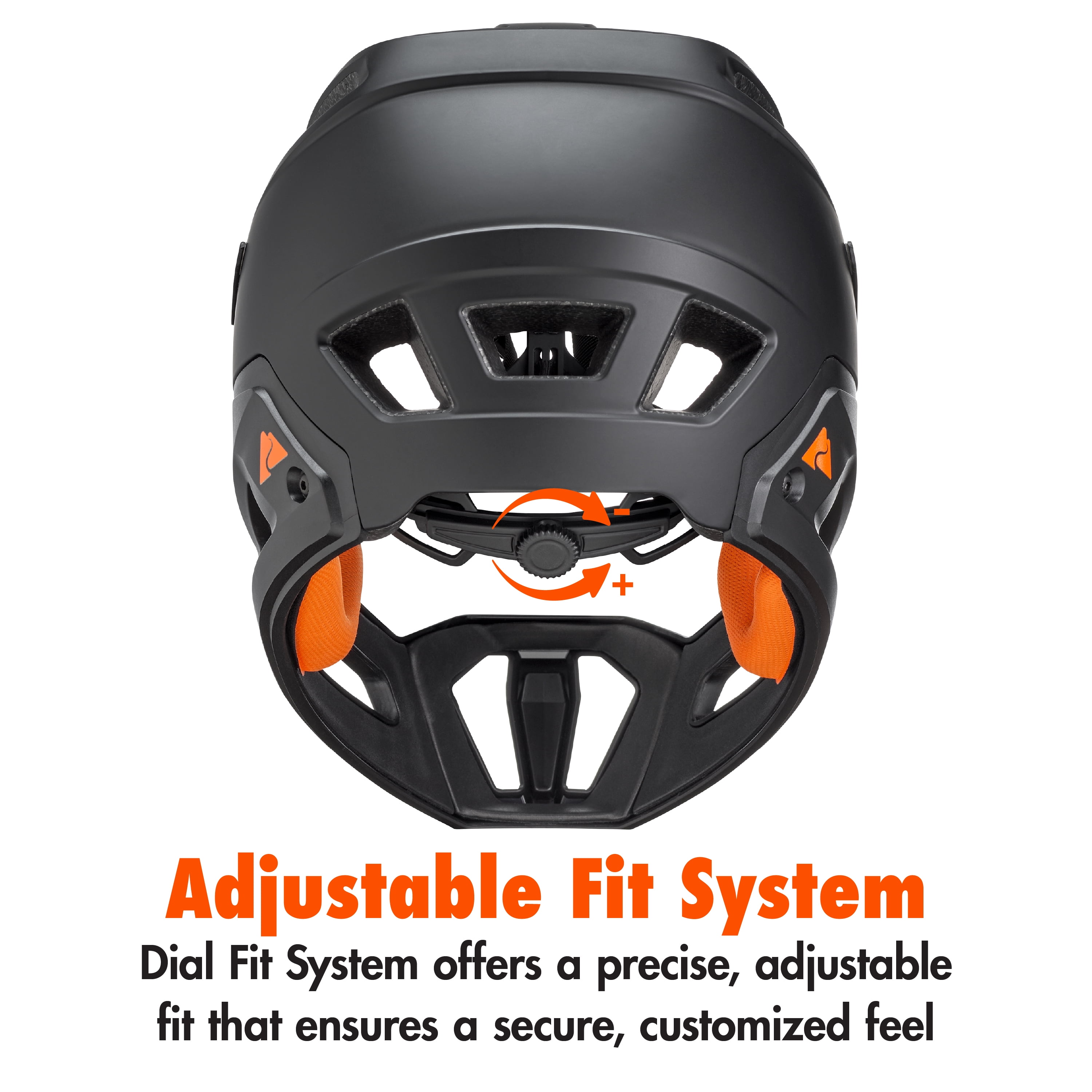 Ozark Trail Adult Full-Face Bike Helmet, Black, Ages 14+, Size L, Adjustable Fit