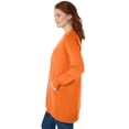 thumbnail image 4 of Woman Within Plus Size Perfect Longer-Length Cotton Cardigan Sweater, 4 of 6